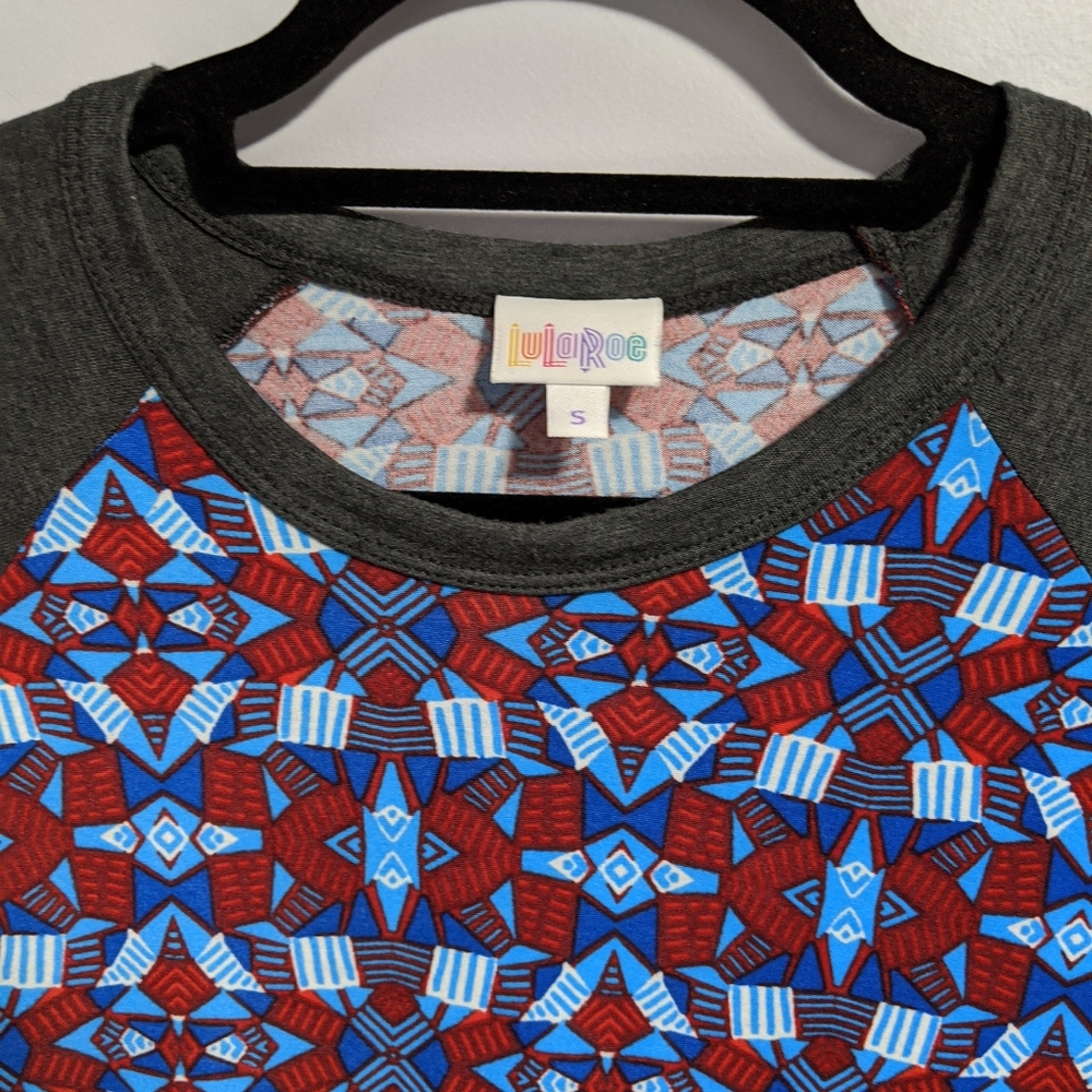 Lularoe Randy Raglan Patterned Tee - image 5